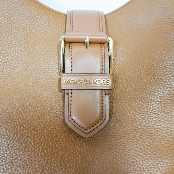 Michael Kors Lillian M Shoulder Leather Bag Brown - Picture 12 of 12